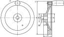 Kółko ręczne tarczowe Kipp DRM 80 x 10, aluminiowe z uchwytem i rowkiem K0161.5080X10 NOWOŚĆ