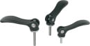 Kipp eccentric lever adjustable with external thread...