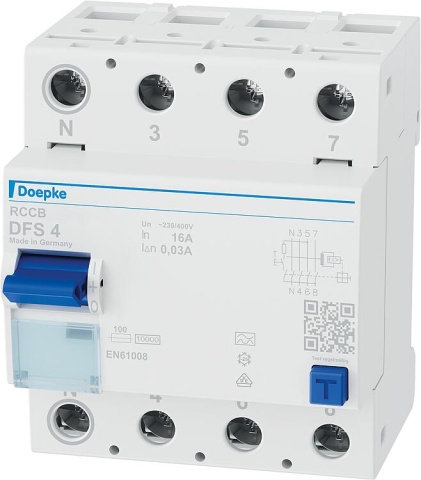 Interruptor diferencial Doepke DFS 4 040-4/0,30-A sensible a impulsos y CA tipo A NUEVO