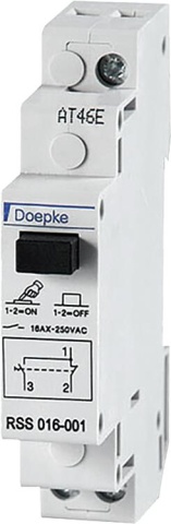 Interruptor de control Doepke RSS 016-001 con botón de enclavamiento, 16 A NUEVO