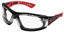 bolle safety glasses RUSH+ with headband,frame red / black ? Clear PC RUSHPFSPSI NEW