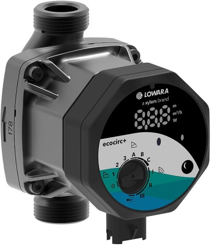 Pompa di circolazione per riscaldamento LOWARA ecocirc L+ 15-8, DN15(1/2""), PN10, 230V, lunghezza 130mm NUOVO