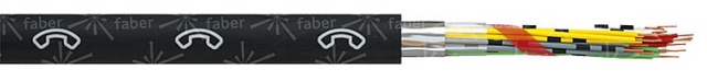 Faber telecommunicatie ondergrondse kabel A-2YF(L)2Y 2x2x0,6 mm², trommel 500m NIEUW