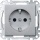 merten System M, socket outlet with child protection Merten, aluminium NEW