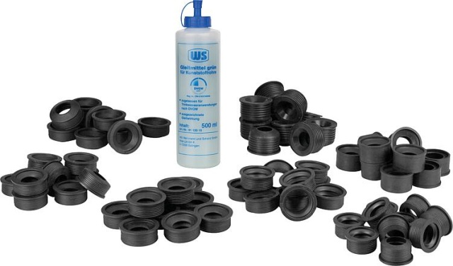 Weinmann & Schanz juego de oferta especial: juego de 70 piezas de tetina de goma + complemento WS lubricante 250 ml NUEVO