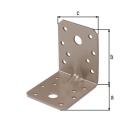 Pieza de unión angular para cargas pesadas con reborde DURAVIS 70 x 70 x 55 mm, material: acero, galvanizado sendzimir, superficie: beige perla RAL 1035 NUEVO