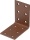 Alberts perforated plate angle DURAVIS 60 x 60 x 40 mm, material: steel, sendzimir galvanised, surface: rust brown NEW