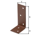 Alberts beam angle DURAVIS 40 x 80 x 30 mm, uneven-legged, material: steel, blue galvanised, surface: rust brown NEW