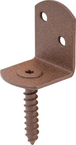 Alberts wattle fence holder DURAVIS L-shape, material: steel, blue galvanised, surface: rust brown NEW