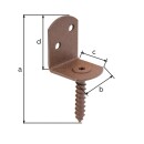 Alberts wattle fence holder DURAVIS L-shape, material: steel, blue galvanised, surface: rust brown NEW