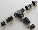 Heitronic T-cable connector 3-pole with 9-12mm cable...