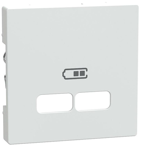 merten placa central para insertar estación de carga USB, blanco polar brillante NUEVO