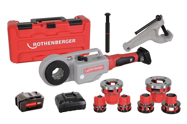 ROTHENBERGER Taraudeuse électrique SUPERTRONIC 2000 E Set, avec contre-support, batterie Li-Power 18/4 (4.0Ah/18V, chargeur EU et BSPT R NEUF