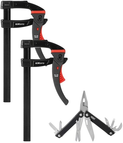 BESSEY action set consisting of 2x lever clamp KLI Black + 1x multitool NEW