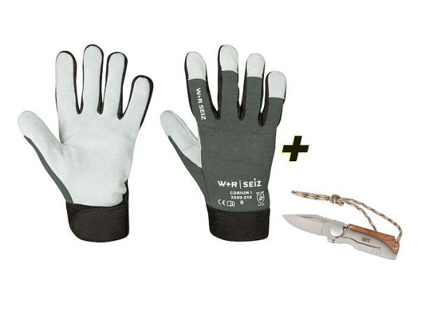 W+R Glove Pack Corium Taglia L con coltello tascabile in omaggio WS NUOVO