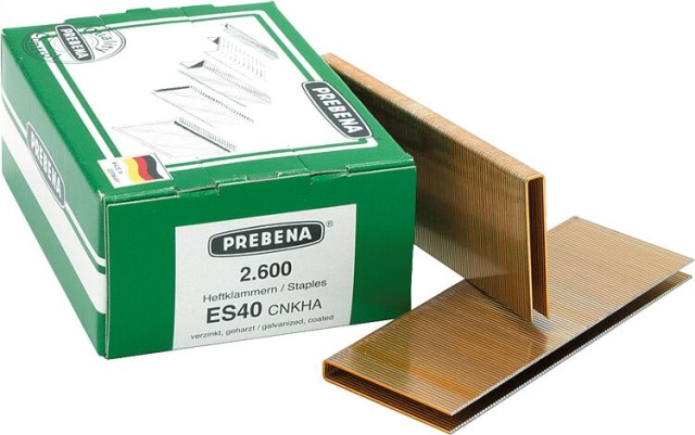 Prebena nieten type ES 40 mm, gegalvaniseerd-hars gecoat. PU 2600 stuks. NIEUW