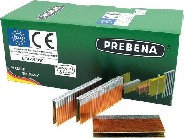 Prebena nieten type Z 40 mm, sterk gegalvaniseerd met harscoating, ETA-classificatie, PU = 11100 st. NIEUW