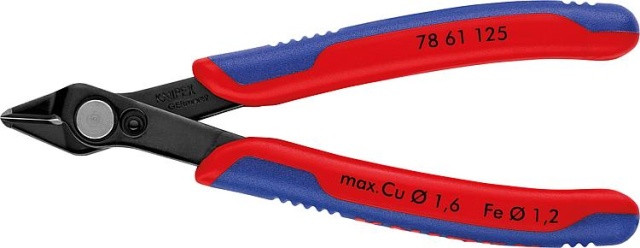 KNIPEX Electronic Super-Knips 64HRC Spezial-Werkzeugstahl brüniert Länge 125mm 78 61 125 NEU