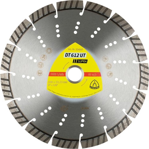 Klingspor Disques à tronçonner diamantés DT 612 UT, 115 x 2,4 x 22,23 mm, 8 segments NOUVEAU