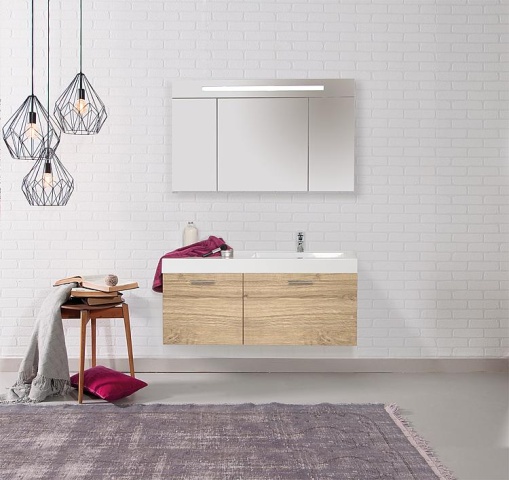 Evenes Conjunto de muebles de cuarto de baño EMPI Serie MAA, roble álamo NUEVO