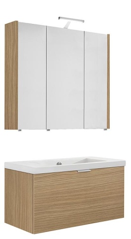 Evenes Set di mobili da bagno EPIL Serie MBF Canapa Olmo, 1 cassetto larghezza 860 mm NUOVO