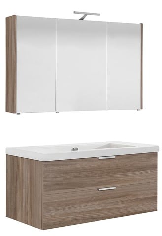 Evenes Set di mobili da bagno EPIL Serie MBF Canapa Olmo, 2 cassetti larghezza 1060mm NUOVO