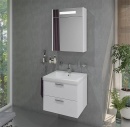 Evenes Set di mobili da bagno EKRY Serie MBK bianco opaco 2 cassetti NUOVO