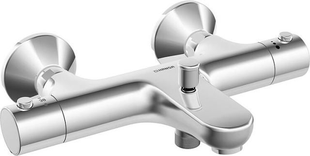 HANSA Hansaunita surface-mounted bath thermostat, 180 mm projection, chrome NEW