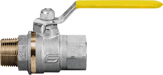 EFFEBI Gas ball valve ATHENA, brass, AG/IG with steel hand lever DN15 (1/2"") NEW