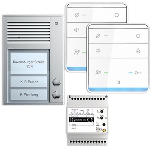 TCS Audio-Türsprechanlage Set, AUDIO:PACK, PAK02, ISW5010, für 2 Wohneinheiten NEU