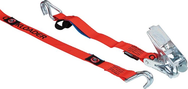 Quickloader Ratchet Lashing Strap, Two-Piece Professional 450kg 5m Red with Magnet NEW