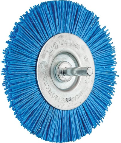 PFERD spazzola rotonda, Ø 100 mm, gambo Ø 6 mm, plastica Ø 1,10, grana 180 NUOVO