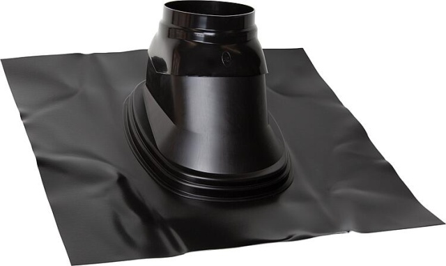 Skoberne Tuile pour toit incliné Skobifix DN 125, noir, 35° - 55° NOUVEAU