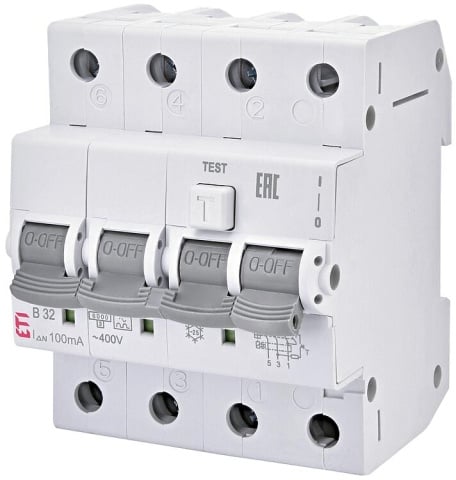 ETI Interrupteur FI-LS KZS-4M A, 3 pôles + N, type A, C25 / 0,3A, non retardé NEUF