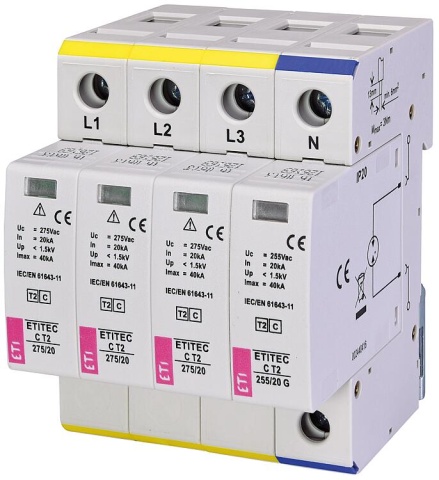 ETI Surge arrester ETITEC C T2 275/20 3+1, REG NEW