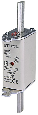 Fusible ETI NH NH1C gG 50A/500V, PU 3 NUEVO