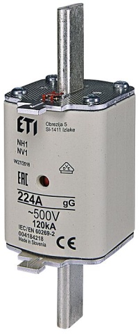 Fusible ETI NH NH1 gG 224A/500V, PU 3 NUEVO