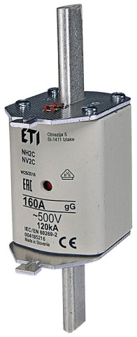 Fusible ETI NH NH2C gG 160A/500V, PU 3 NUEVO