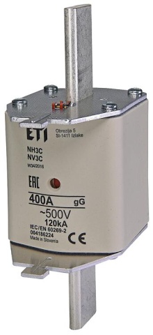 ETI NH Bezpiecznik NH3C gG 400A/500V, PU 3 NOWOŚĆ