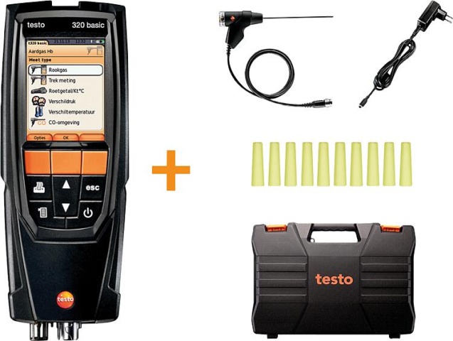 Analyseur de gaz déchappement testo 320 Set Basic, 0563 3223 74 NOUVEAU