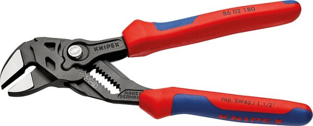 Sleuteltang KNIPEX gepolijst L=180 mm met meer-componentengreep NIEUW