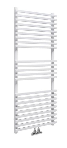 Evenes Radiateur sèche-serviettes Trapani 1170 x 600 mm avec raccord central, couleur Mineral Blanc VOV09 NOUVEAU