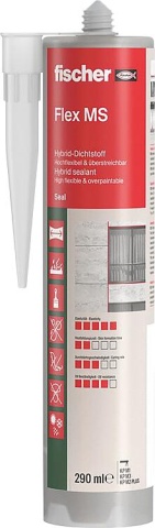 Sealant Fischer Flex MS white, 290 ml NEW