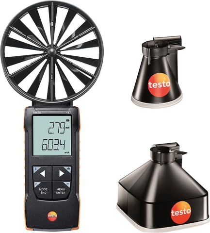 Testo Anemómetro de paletas 417 Set1, 0563 1417 NUEVO