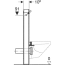 GEBERIT Monolith Plus sanitaire module voor wastafel WC 114cm, glas zandgrijs/aluminium NIEUW