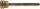 Immersion sleeve 3-form brass DN15 (1/2"), DN15x16mm, pipe length 150mm copper NEW