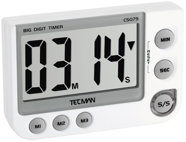 Dostmann Timer, wit tot 99 min 59 sec 38.202460 x 90 x 20 mm NIEUW