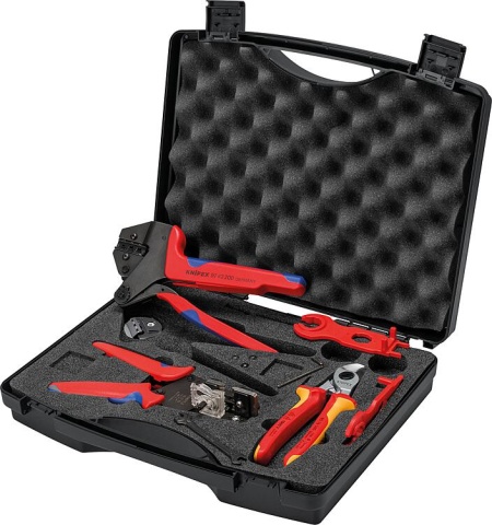 KNIPEX tool set for photovoltaics 97 97 04 V01, 6-piece, in carrying case NEW