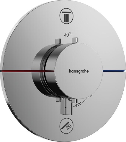 Termostato empotrado Hansgrohe ShowerSelect Comfort E ready set 2 consumidores cromo NUEVO