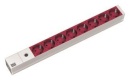 Bachmann 19" 1HE 8xSchuko rot 333.410 1xFUSE 10A...